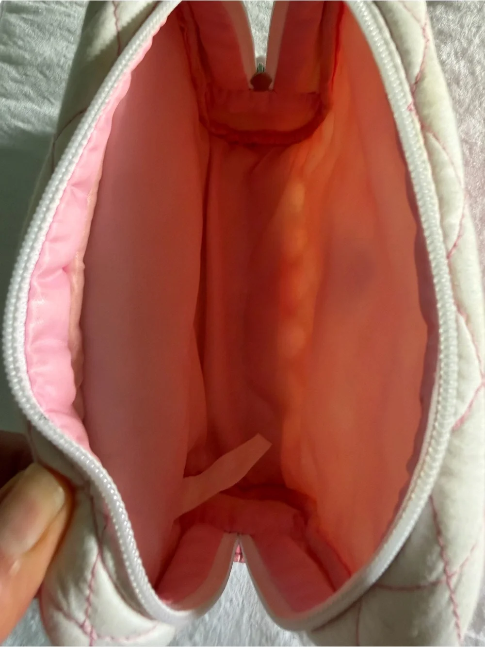 Quilted Ralph Lauren pink Cosmetic Bag with Monogram
